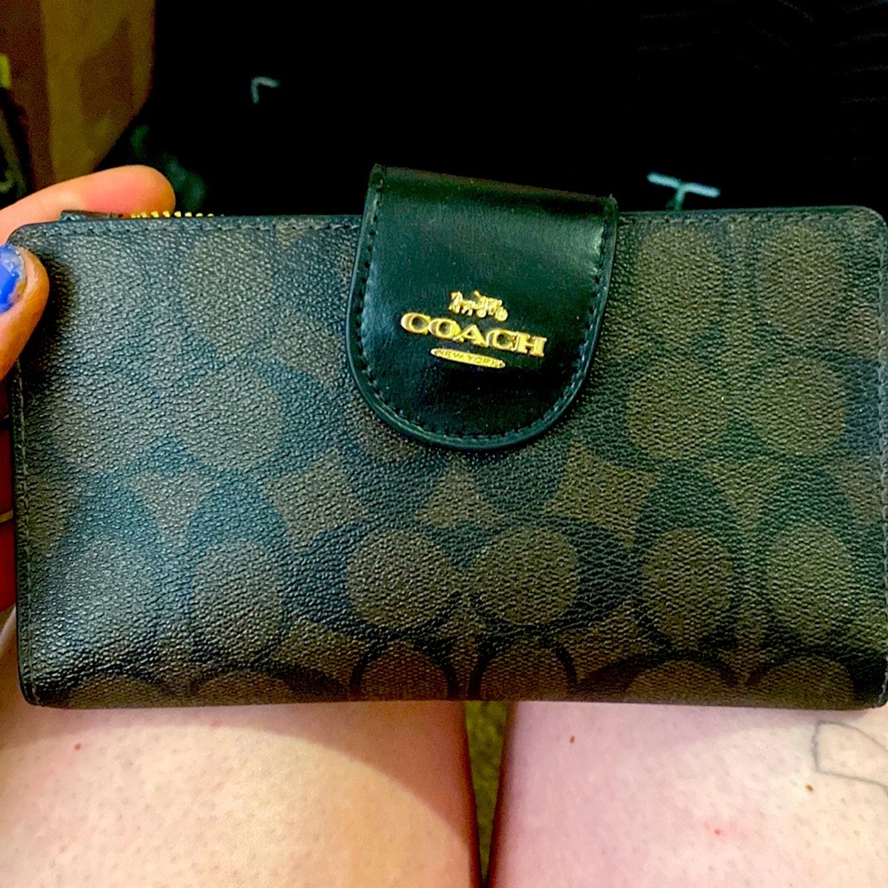 Coach wallet with checkbook holder
